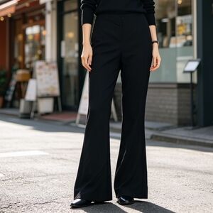 Joseph Ribkoff Black Dress Pants Size 12 Elegant Stretch Trousers Career Chic
